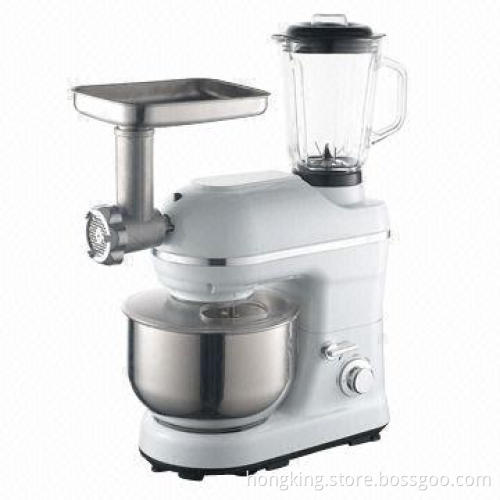 Stand Mixer with Meat Grinder and Blender, 400W DC Motor and 5L Capacity Stainless Steel Bowl